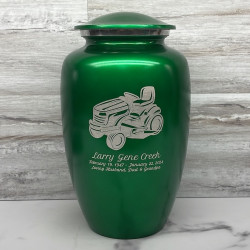 Customer Gallery - Riding Lawn Mower Cremation Urn - Shamrock Green