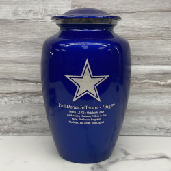 Customer Gallery - Dallas Star Cremation Urn - Midnight Blue