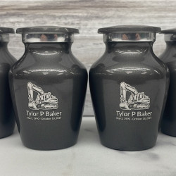Customer Gallery - Excavator Keepsake Urn - Gunmetal Gray