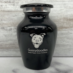 Customer Gallery - Keepsake Pitbull Pet Cremation Urn - Jet Black