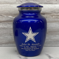 Customer Gallery - Dallas Star Sharing Urn - Midnight Blue