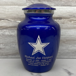 Customer Gallery - Dallas Star Sharing Urn - Midnight Blue