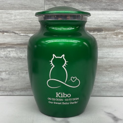 Customer Gallery - Infinite Love Cat Cremation Urn - Shamrock Green