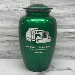 Customer Gallery - Semi Truck Cremation Urn - Shamrock Green