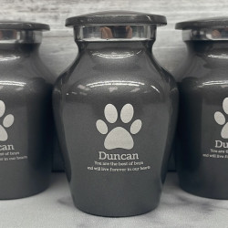 Customer Gallery - Paw Print Keepsake Urn - Gunmetal Gray