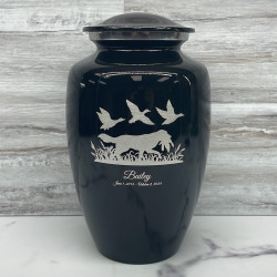 Customer Gallery - Duck Hunting Dog Cremation Urn - Jet Black
