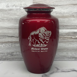 Customer Gallery - Buffalo Cremation Urn - Ruby Red