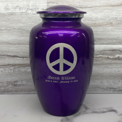 Customer Gallery - Peace Cremation Urn - Purple Luster