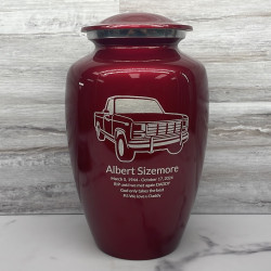 Customer Gallery - Truck IV Cremation Urn - Ruby Red