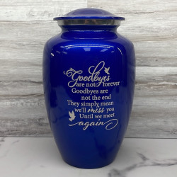 Customer Gallery - Goodbyes Are Not Forever Cremation Urn - Midnight Blue