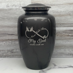 Customer Gallery - My Dad Walks With Me Cremation Urn - Gunmetal Gray