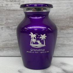 Customer Gallery - Tropical Beach Keepsake Urn - Purple Luster