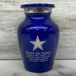 Customer Gallery - Dallas Star Keepsake Urn - Midnight Blue