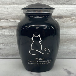 Customer Gallery - Small Infinite Love Cat Cremation Urn - Jet Black