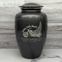 Customer Gallery - Riding with Angels Motorcycle Cremation Urn - Gunmetal Gray