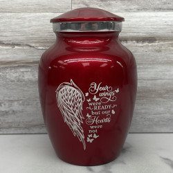 Customer Gallery - Your Wings Were Ready Sharing Urn - Ruby Red
