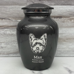 Customer Gallery - Yorkshire Terrier Dog Cremation Urn - Gunmetal Gray