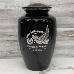 Customer Gallery - Riding with Angels Motorcycle Cremation Urn - Jet Black