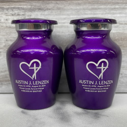 Customer Gallery - Love of Christ Keepsake Urn - Purple Luster