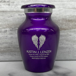 Customer Gallery - Angel Wings Keepsake Urn - Purple Luster