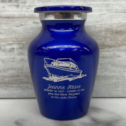 Customer Gallery - Boat Keepsake Urn - Midnight Blue
