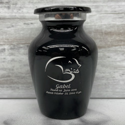 Customer Gallery - Keepsake Sleeping Cat Pet Cremation Urn - Jet Black
