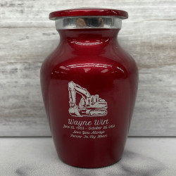 Customer Gallery - Excavator Keepsake Urn - Ruby Red