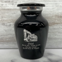 Customer Gallery - Excavator Keepsake Urn - Jet Black