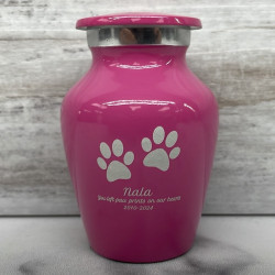 Customer Gallery - Keepsake Pawprints Pet Cremation Urn - Rose Pink