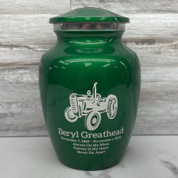 Customer Gallery - Classic Tractor Sharing Urn - Shamrock Green