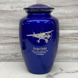 Customer Gallery - Airplane Cremation Urn - Midnight Blue