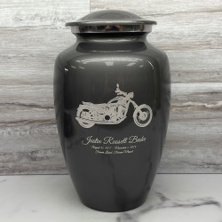 Customer Gallery - Motorcycle Cremation Urn - Gunmetal Gray
