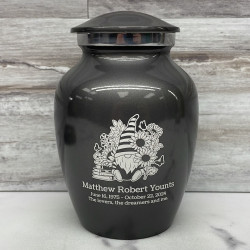 Customer Gallery - Garden Gnome Sharing Urn - Gunmetal Gray
