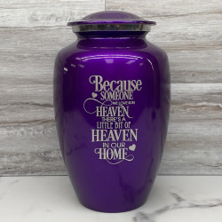 Customer Gallery - Heaven In Our Home Cremation Urn - Purple Luster