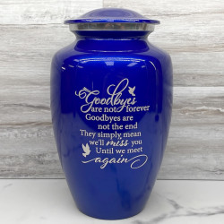 Customer Gallery - Goodbyes Are Not Forever Cremation Urn - Midnight Blue