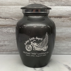 Customer Gallery - Riding with Angels Motorcycle Sharing Urn - Gunmetal Gray