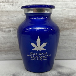 Customer Gallery - Marijuana Keepsake Urn - Midnight Blue