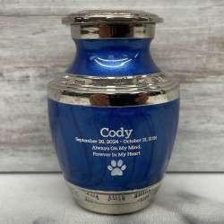 Customer Gallery - Paw Print Pet Keepsake Urn - Royal Blue