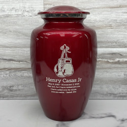 Customer Gallery - Boxing Gloves Cremation Urn - Ruby Red
