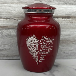 Customer Gallery - Your Wings Were Ready Sharing Urn - Ruby Red
