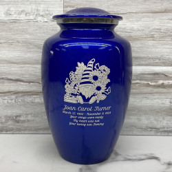 Customer Gallery - Garden Gnome Cremation Urn - Midnight Blue