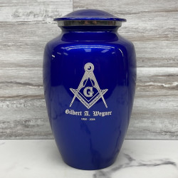 Customer Gallery - Masonic Cremation Urn - Midnight Blue