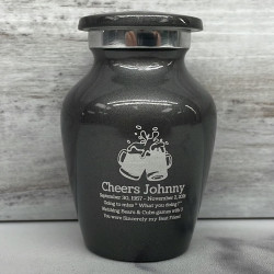 Customer Gallery - Beer Keepsake Urn - Gunmetal Gray