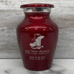 Customer Gallery - Cowboy Boots Keepsake Urn - Ruby Red