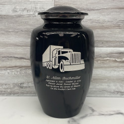 Customer Gallery - Semi Truck Cremation Urn - Jet Black