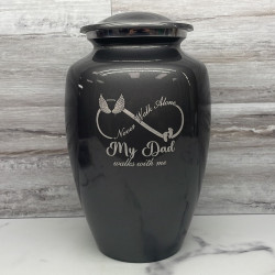 Customer Gallery - My Dad Walks With Me Cremation Urn - Gunmetal Gray