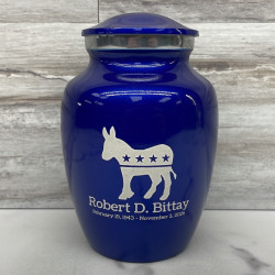 Customer Gallery - Democratic Donkey Sharing Urn - Midnight Blue