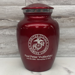 Customer Gallery - Marine Corps Sharing Urn - Ruby Red