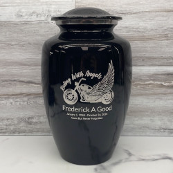 Customer Gallery - Riding with Angels Motorcycle Cremation Urn - Jet Black