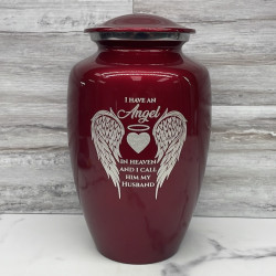 Customer Gallery - Husband Cremation Urn - Ruby Red